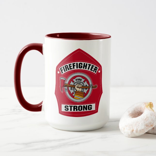 Feuerwehrmann stark tasse (Mit Donut)