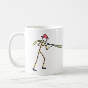 Feuerwehrmann Stickman Kaffeetasse