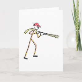 Feuerwehrmann Stickman Karte