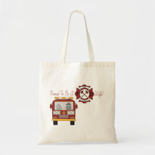 Feuerwehrmann, stolze Ehefrau-Tasche Tragetasche