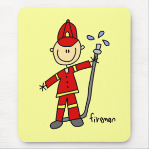 Feuerwehrmann-Strichmännchen Mousepad