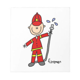 Feuerwehrmann-Strichmännchen Notizblock