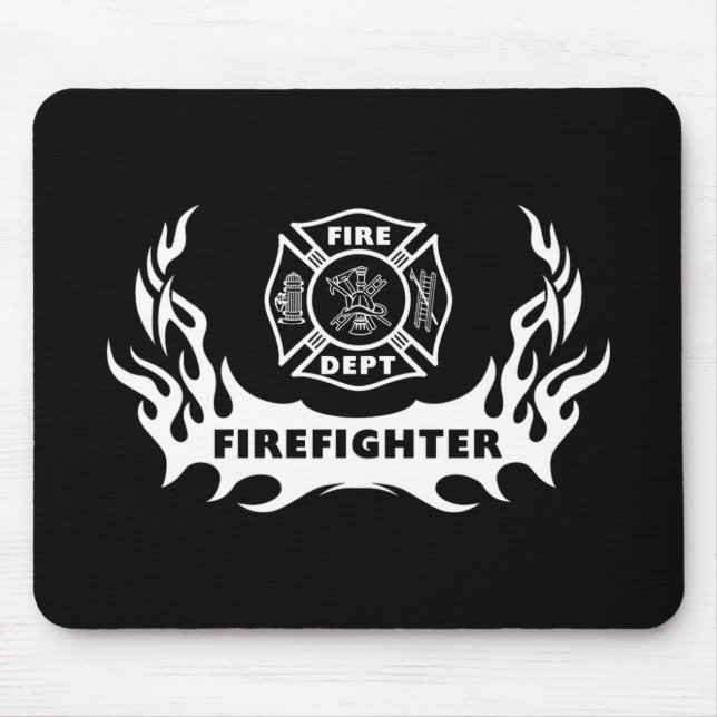 Feuerwehrmann-Tätowierung Mousepad (Vorne)