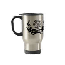 Feuerwehrmann-Tätowierungs-grafische Reise-Tasse
