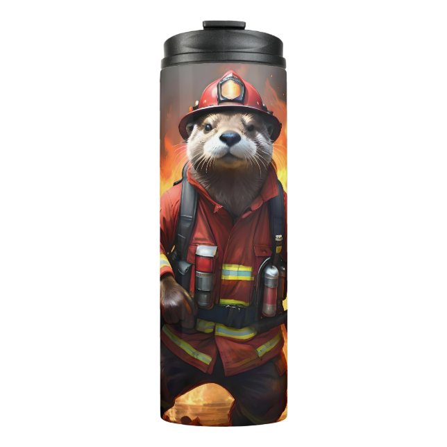 Feuerwehrmann, Thermosbecher (Vorderseite)