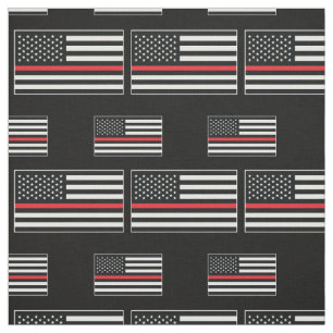 Feuerwehrmann Thin Red Line American Flag Fireman Stoff