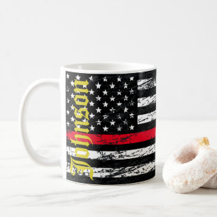 Feuerwehrmann Thin Red Line Kaffeetasse