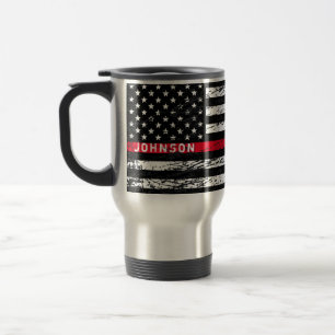 Feuerwehrmann Thin Red Line Reisebecher