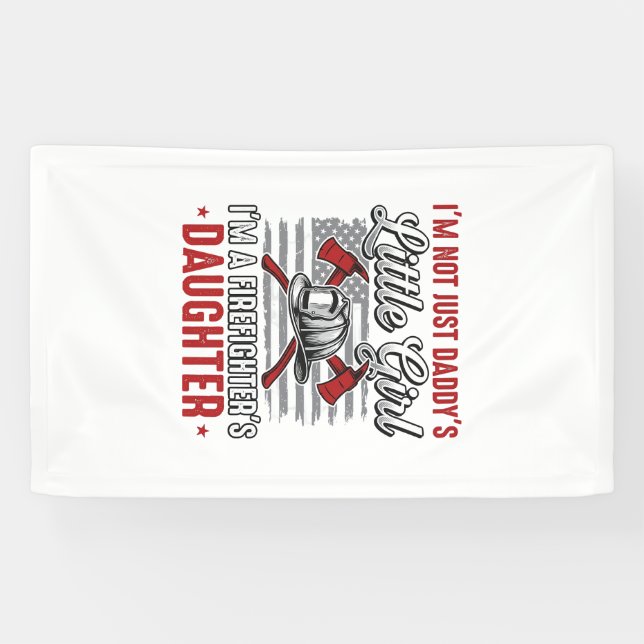 Feuerwehrmann-Tochter Vintage Banner (Horizontal)