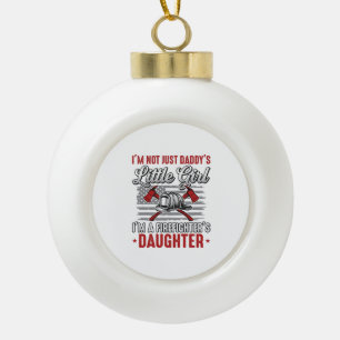 Feuerwehrmann-Tochter Vintage Keramik Kugel-Ornament