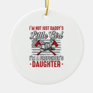 Feuerwehrmann-Tochter Vintage Keramik Ornament