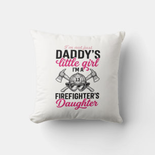 Feuerwehrmann-Tochter-Zitat Vektor-Shirt-Design_1 Kissen