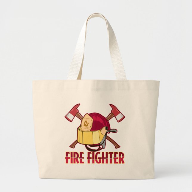 Feuerwehrmann-Tribut Jumbo Stoffbeutel (Vorne)