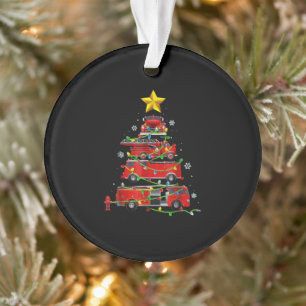 Feuerwehrmann Truck Weihnachtsbaum Männer Frauen Ornament