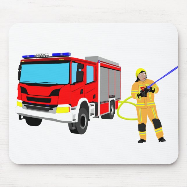 Feuerwehrmann und die Nutzmusepad Mousepad (Vorne)