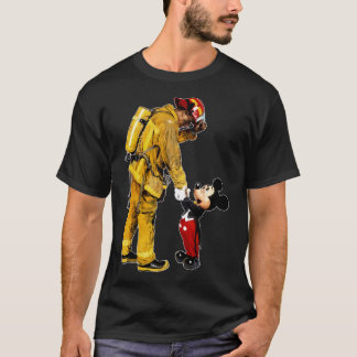 Feuerwehrmann und Maus Mickey Pour Shirt