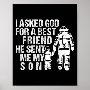 Feuerwehrmann Vater Sohn Zitat Neuer Daddy Feuerwe Poster