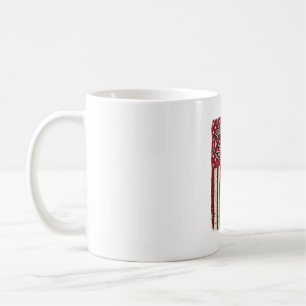 Feuerwehrmann-Vater-Vertikalflagge Vintage Kaffeetasse