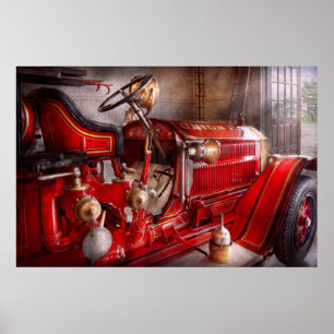 Feuerwehrmann - wartete einen Anruf Poster