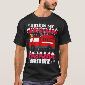 Feuerwehrmann Weihnachten Pajama - Feuerwehrwagen  T-Shirt