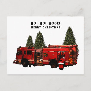 Feuerwehrmann Weihnachten Postkarte