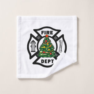 Feuerwehrmann-Weihnachten Waschlappen