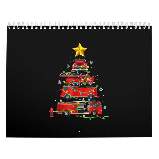 Feuerwehrmann Weihnachtsbaum Männer Frauen Kalender (Titelbild)