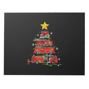 Feuerwehrmann Weihnachtsbaum Männer Frauen Notizblock
