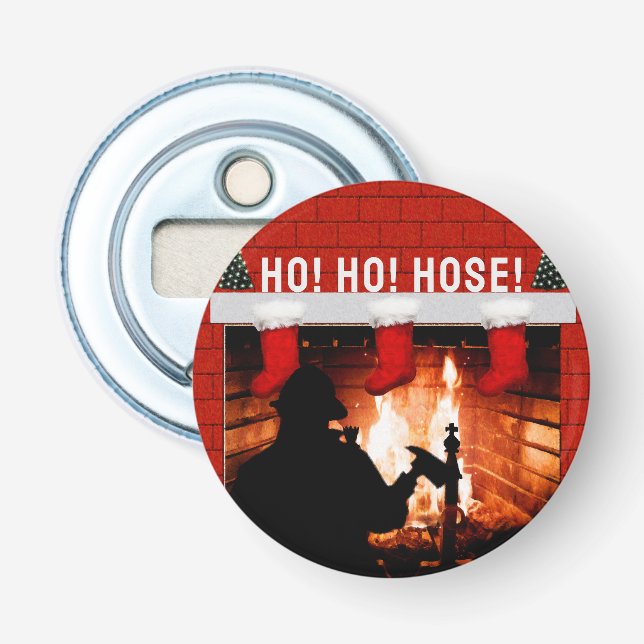 Feuerwehrmann Weihnachtsgeschenk Flaschenöffner (Vorderseite)