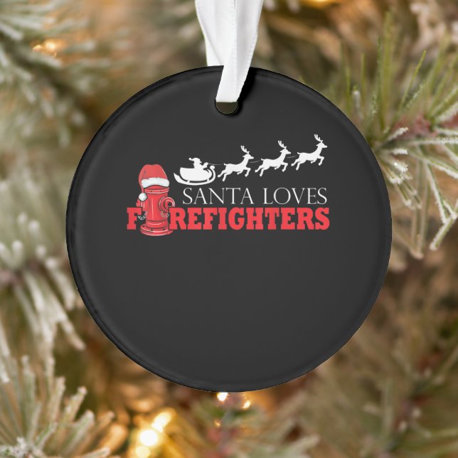 Feuerwehrmann Weihnachtsgeschenke Weihnachtsmann F Ornament (Baum)