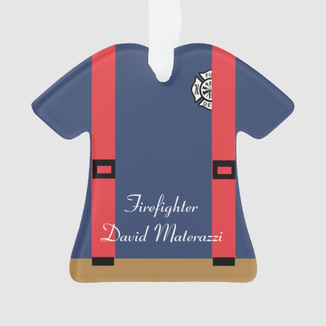 Feuerwehrmann-Weihnachtsverzierung Ornament (Vorderseite)