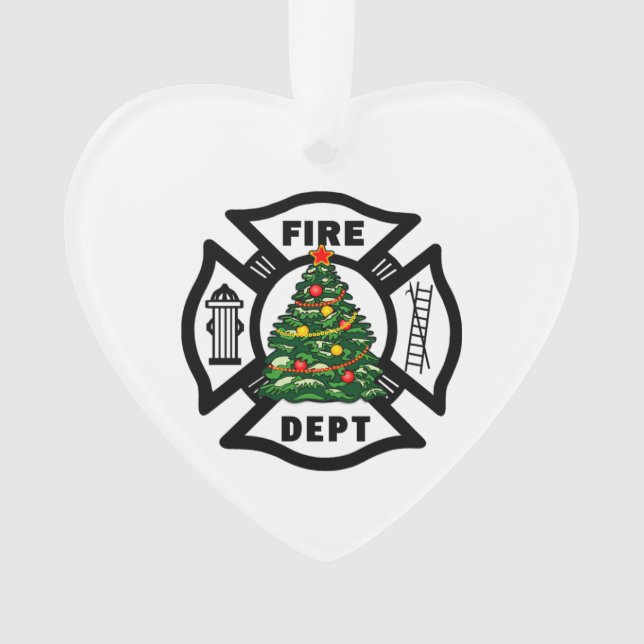 Feuerwehrmann-Weihnachtsverzierungen Ornament (Vorderseite)