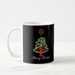 Feuerwehrmann Xmas Leuchtender Weihnachtsmann Kaffeetasse
