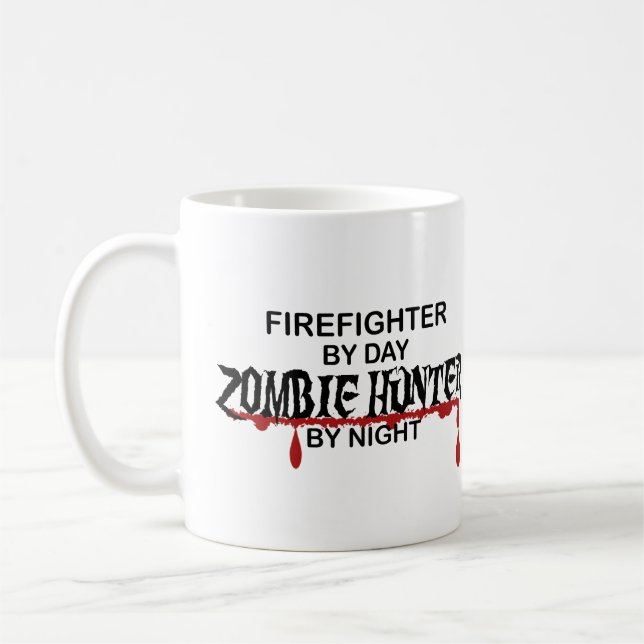 Feuerwehrmann-Zombie-Jäger Kaffeetasse (Links)