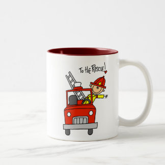 Feuerwehrmann zu den Rettungs-T - Shirts und den Zweifarbige Tasse