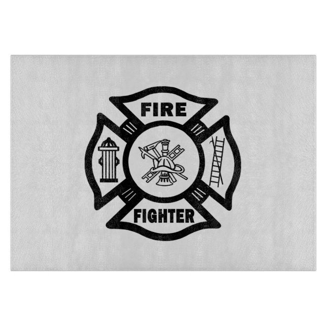 Feuerwehrmann-Zuhause Schneidebrett (Vorderseite)