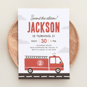 Feuerwehrmann zum Geburtstag Einladung