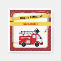 Feuerwehrmann zum Geburtstag Napkins
