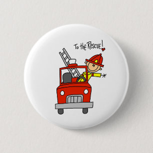 Feuerwehrmann zur Rettung T-Shirts und Geschenke Button