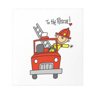 Feuerwehrmann zur Rettung T-Shirts und Geschenke Notizblock