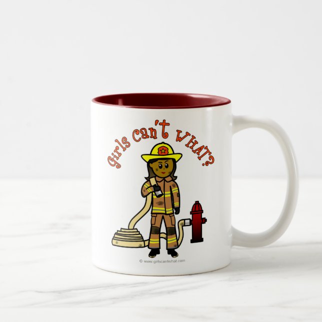 Feuerwehrmann Zweifarbige Tasse (Rechts)