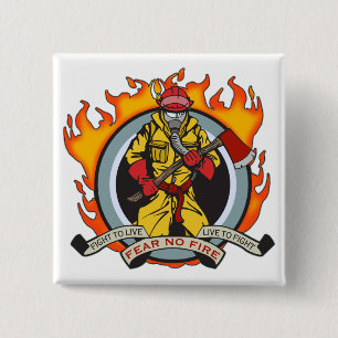 Feuerwehrmänner befürchten kein Feuer Button