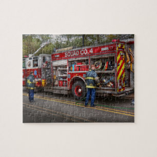 Feuerwehrmänner - Der moderne Feuerwehrwagen Puzzle