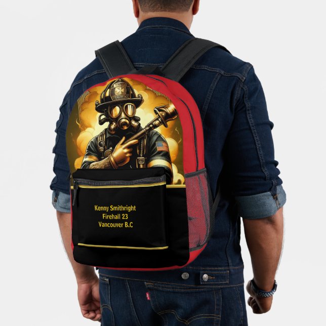 Feuerwehrmänner des Alltags lösen Bedruckter Rucksack (Insitu (Modell))