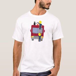 Feuerwehrmänner, die Katze T - Shirt retten
