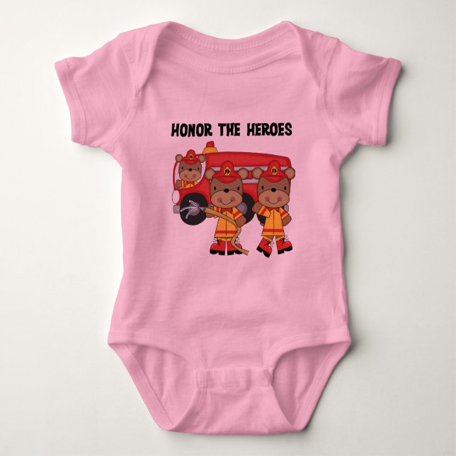 Feuerwehrmänner ehren die Held-T-Shirts und die Baby Strampler (Vorderseite)