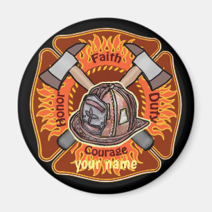 Feuerwehrmänner Flammenmagnet Magnet