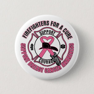 Feuerwehrmänner für einen Heilungs-Brustkrebs Button