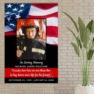 Feuerwehrmänner-Gedenkgottesdienst In Loving Memor Poster