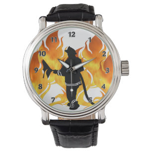Feuerwehrmänner glauben der Hitze Armbanduhr
